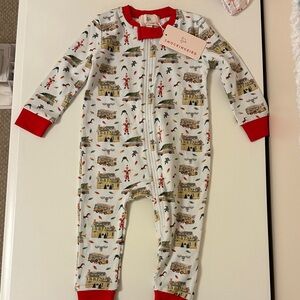 NWT Smockingbird Christmas Vacation Baby Pajamas- 12 Months